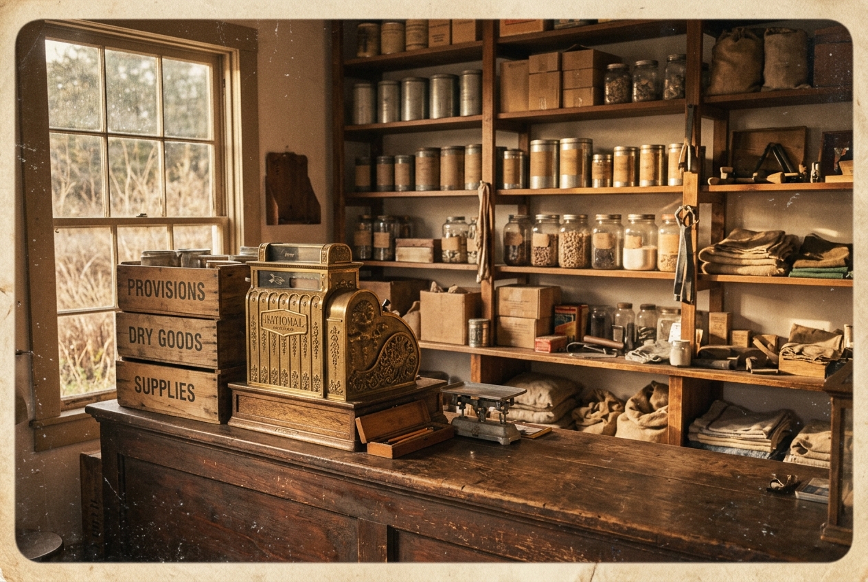 A vintage base-side trading post